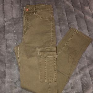 ‼️final price‼️ high waisted cargo skinny jeans